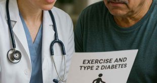 Doctor counseling patient on exercise for managing Type 2 Diabetes