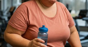 Obesity exercise routine with realistic goals for weight loss.
