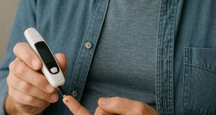 man with Latent Autoimmune Diabetes talking to her physician in a clinic.|