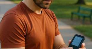 Person with Type 1 diabetes checking glucose monitor before exercising