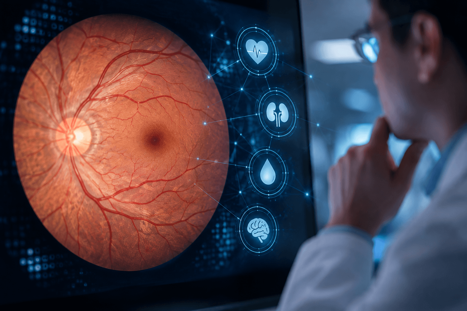 Retinal AI analysis identifying cardiovascular, kidney, and metabolic risks in a patient with diabetes