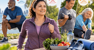 Adults with prediabetes participating in different forms of exercise, illustrating how physical activity responses may vary by prediabetes type.